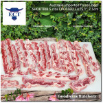 Beef rib SHORTRIB daging iga sapi frozen Australia GREENHAM crossed cuts for galbi bulgogi 3/8" 1cm (price/kg 11-12pcs)